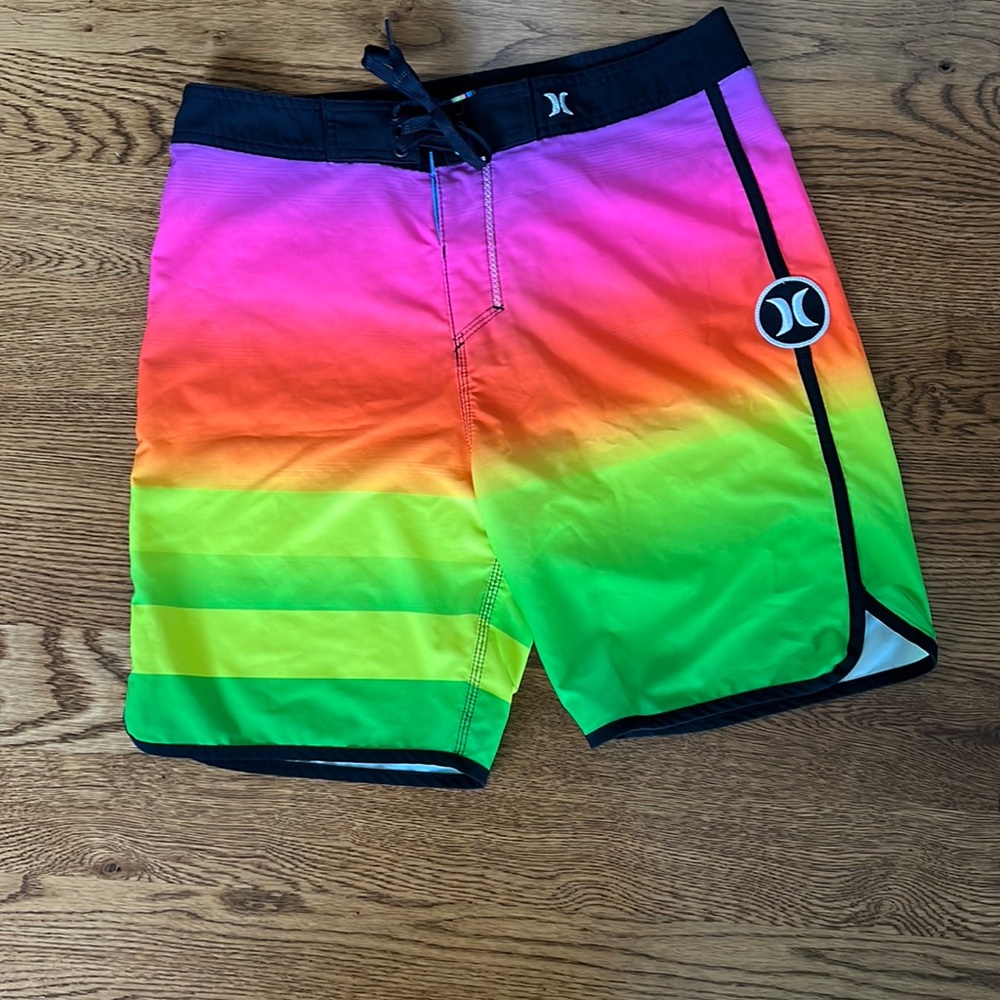 Hurley Phantom Board Shorts Mens 30 x 8 Rainbow Spandex Polyester ...